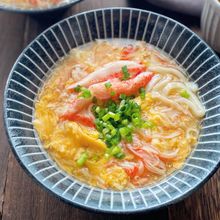 身体も温まる！ふわふわかに玉とろみうどん