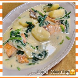 ナムディの作ってみた!投稿(しゃけの濃厚クリーム煮♡ご飯でどうぞ♪)