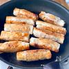 【肉巻きウインナーの梅しそ春巻き】揚げずにパリじゅわ♪の工程3
