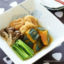 がんもどきと秋野菜の煮もの
