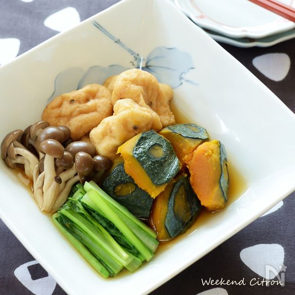 がんもどきと秋野菜の煮もの