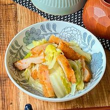 【懐かしい味がする☆】白菜とさつま揚げのさっと煮