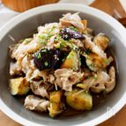 『豚しゃぶとなすの中華風和え』新生姜でさっぱり爽やか♪
