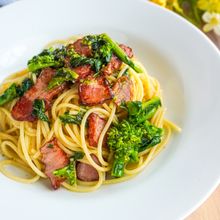 【春のパスタ】菜の花のペペロンチーノ