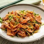 ガッツリ！豚バラ豆苗キムチ