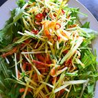 少材料で簡単5分みず菜の桜エビペペロン
