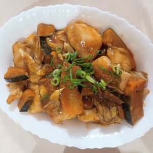 milkの作ってみた!投稿(【鶏むね肉とかぼちゃのバルサミコはちみつ照り焼き】おいしー♪)