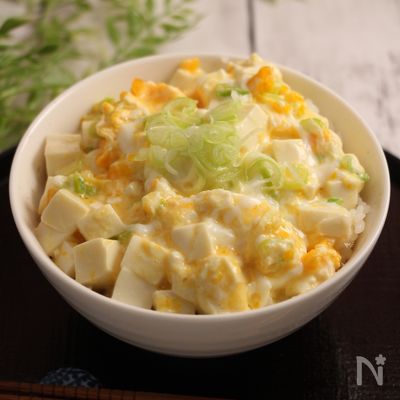 レンジで1分40秒！うま味豆腐丼