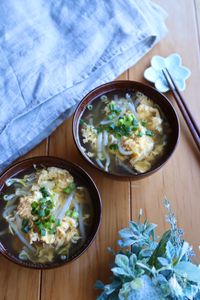 5分で完成＊もやしと卵の中華スープ