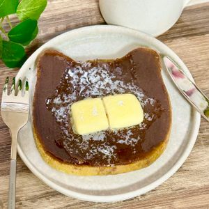 のりのり🐾🎀🤍の作ってみた!投稿(あまったあずきはこれ！１分朝食あんバタートースト)