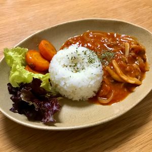 Nao★彡の作ってみた!投稿(無水で作る♪【完熟トマトのハヤシライス】バレンタインにも◎)