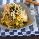 重ねて7分♪旨味凝縮♪『白菜と油揚げのじゃこポンおかか蒸し』