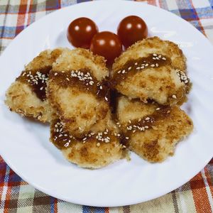 M＊Pの作ってみた!投稿(鶏むね肉の和風塩麹フライ・だしソースがけ)