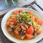 レンジで簡単　なすとトマトとツナの中華風マリネ