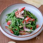 【食材2つde】レンジで3分の爆速副菜♪豆苗のポン酢あえ