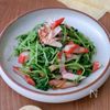 【食材2つde】レンジで3分の爆速副菜♪豆苗のポン酢あえ