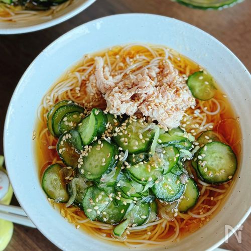 【ツナときゅうりの冷麺風そうめん】この夏リピート確定♪