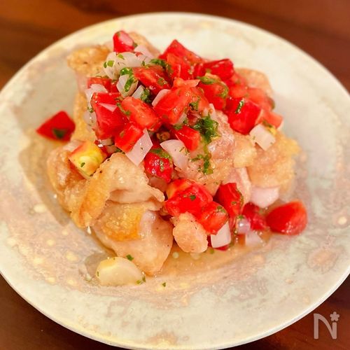 ただ焼いて乗せるだけ。旨すぎる【和風サルサチキン】