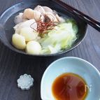 材料３つ＊ 塩鶏とホクホクにんにくのおかず鍋