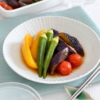 ナスとオクラの揚げない南蛮漬け。めんつゆで簡単♪作り置きも。