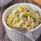 子どもも食いつく♪キャベツとピーマンのツナコーンマヨサラダ
