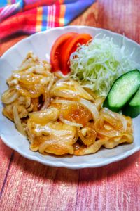 驚くほど柔らかしっとり♡鶏むね肉の生姜焼き
