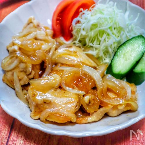 驚くほど柔らかしっとり♡鶏むね肉の生姜焼き
