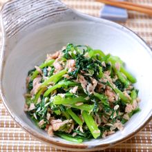 彼が喜ぶ♡『春菊とツナの和え物』おつまみや副菜に！