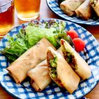 【鯖ゴーヤカレー春巻き】クリームチーズがポイント！