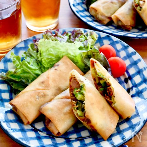 【鯖ゴーヤカレー春巻き】クリームチーズがポイント！