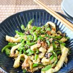 【ピーマンとお揚げの梅塩昆布炒め】超簡単ちょっぱや激旨！！