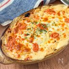 小麦粉不要◎とろ〜りホクホク♪【明太ポテトグラタン】