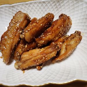ナムディの作ってみた!投稿(【手羽中甘酢スティック】照り照り！家族が喜ぶスピードおかず)