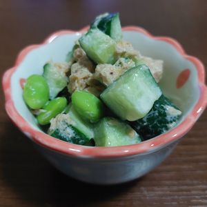 1336129の作ってみた!投稿(枝豆ときゅうりの無限ツナサラダ【#簡単#時短#おつまみ】)