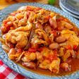 激うま絶品！【鶏肉ときのこ、金時豆のトマト煮】