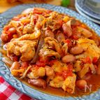 激うま絶品！【鶏肉ときのこ、金時豆のトマト煮】