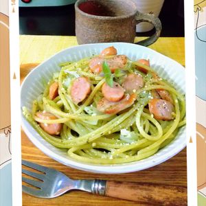 チョロリスの作ってみた!投稿(ジェノベーゼパスタ)