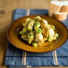 アボカドチキンのわさび醤油炒め