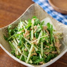 【くたっとしたら食べ頃!】水菜とツナの胡麻マヨ和え#簡単副菜