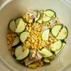 夏野菜とベーコンの旨み【ズッキーニととうもろこしのスープ】の工程1