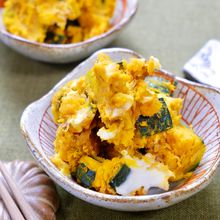 絶品デリ風副菜『かぼちゃとクリームチーズのおかか醤油和え』