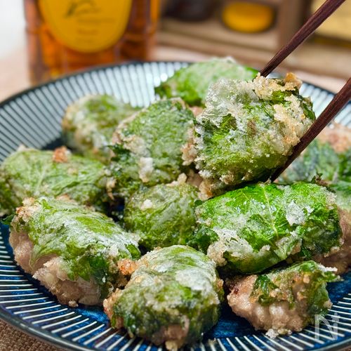 リーズナブルで大満足♬豚こま肉の大葉塩から揚げ♬