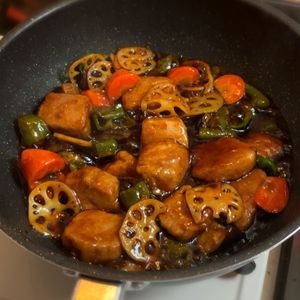 まころんの作ってみた!投稿(【濃厚あんたっぷり】ゴロゴロ野菜の揚げない黒酢豚！リピ確定♡)