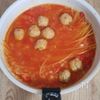 ワンパン15分♪別茹で不要！ミートソースパスタの工程3