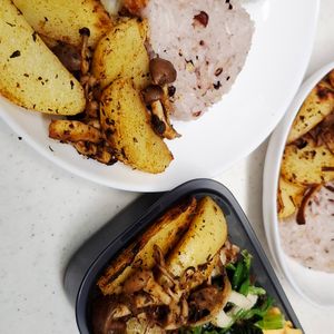 龍さん母ちゃんの作ってみた!投稿(食欲そそる♪ポテトときのこのカレーソテー)