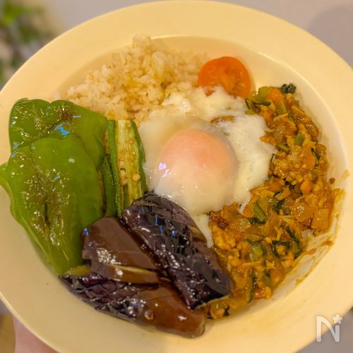 【ヘルシー】夏野菜キーマカレー