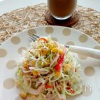 かにかまコーン入りコールスローサラダ