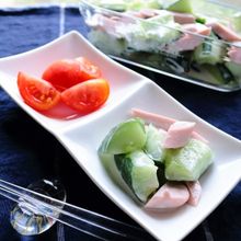 大人も子供も一緒に食べれる！きゅうりとハムの和風サラダ