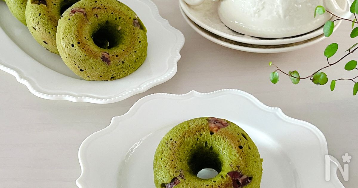 レッドキドニー発酵あんこ入り！もちふわ♪抹茶豆腐ドーナツ