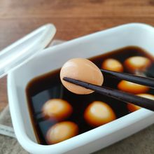 かつおぶしで簡単つゆ♪うずらの煮卵